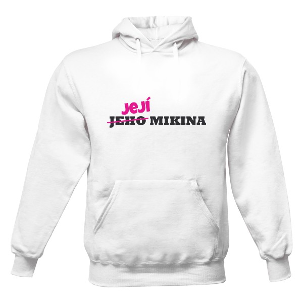 Pánská mikina s kapucí s potiskem JEHO/JEJÍ MIKINA