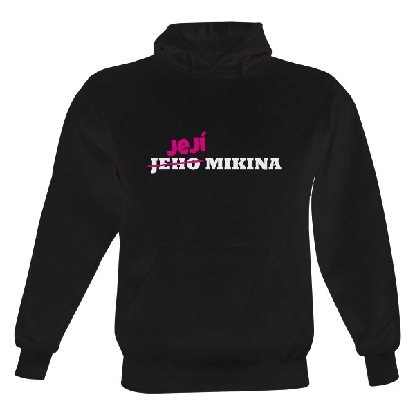 Pánská mikina s kapucí Just Hoods s potiskem JEHO/JEJÍ MIKINA