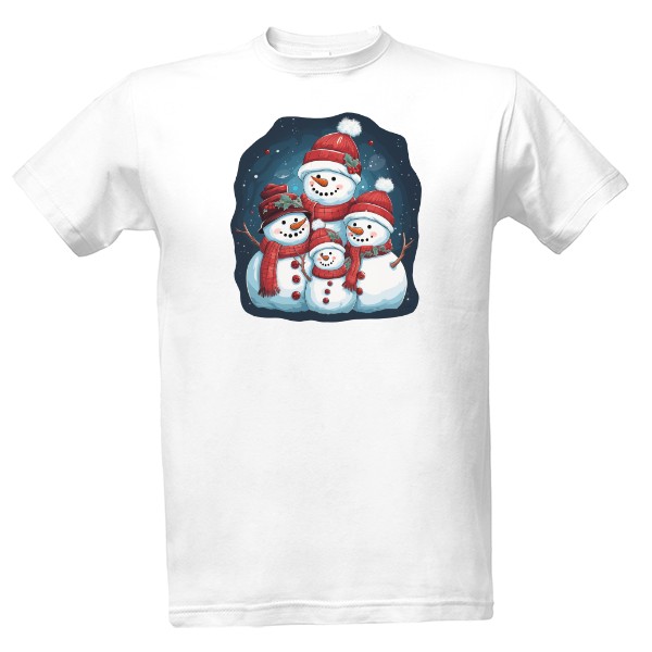 Tričko s potiskem Sněhuláci