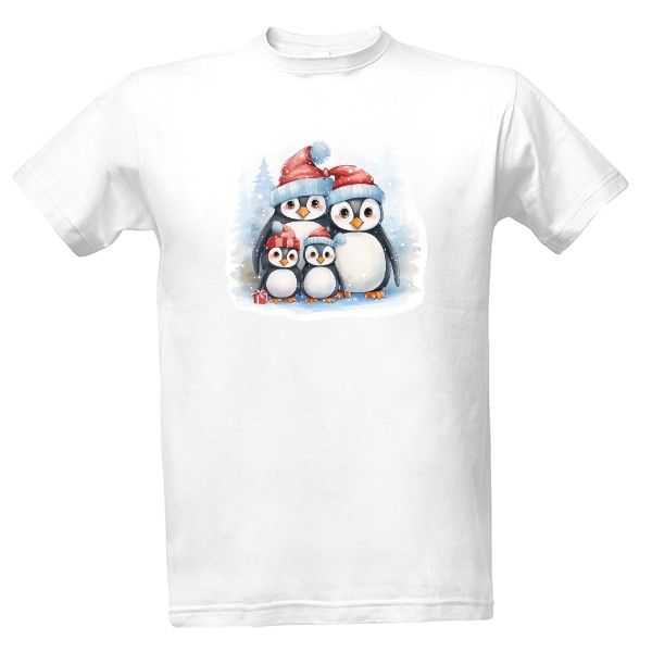 Tričko s potiskem Tučňáci