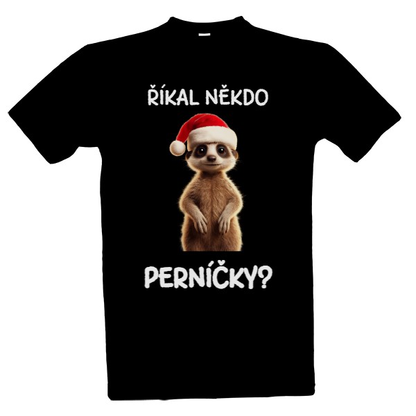 Tričko s potiskem Vánoční surikata